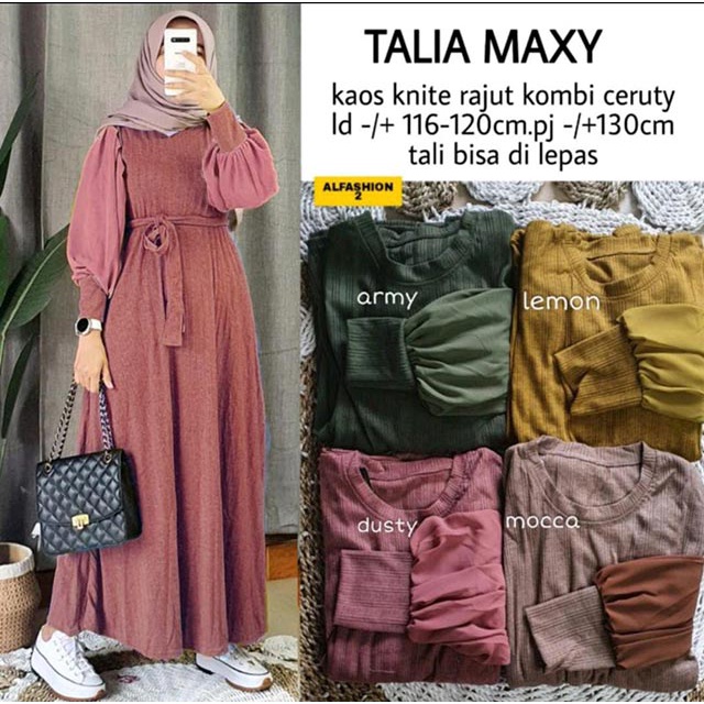 [TERBARU] Gamis Jumbo Melar Adem/Talia Maxy Dress/Grosir Gamis Murah Solo/Gamis Ibu Ibu Gaul/Baju Ib