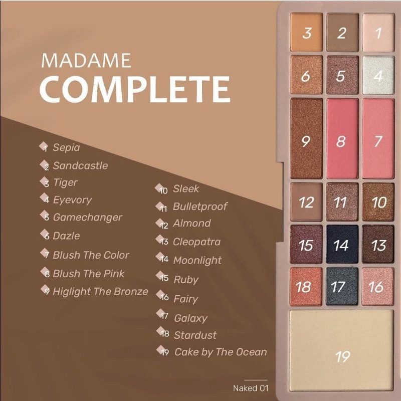 MADAME GIE Madame Complete Make Up Kit - MakeUp Face Pallete