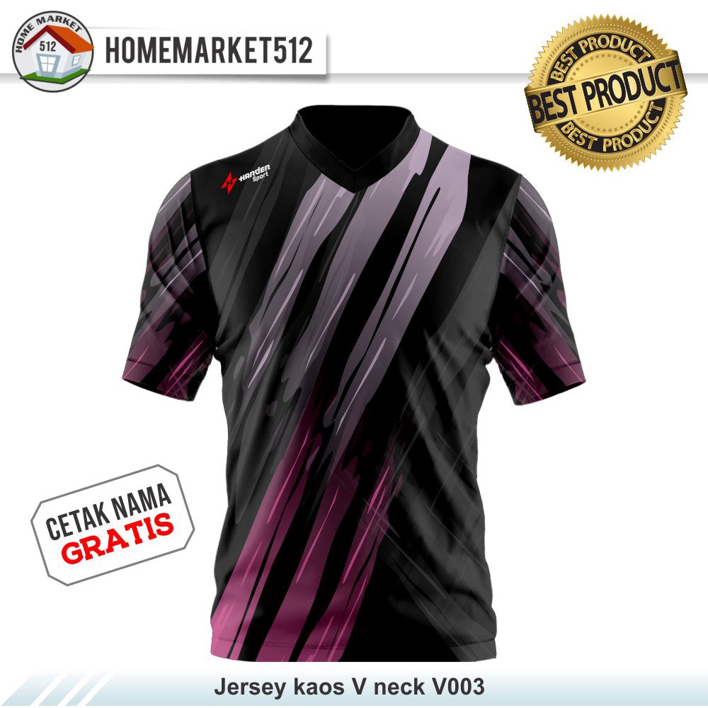 Baju Jersey Kaos V nek V003 Kaos Jersey Dewasa Premium | HOMEMARKET512-0