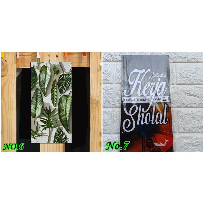 SERI TULIP Poster kayu hiasan dinding rumah