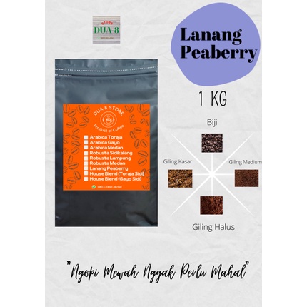 

KOPI LANANG PEABERRY ROBUSTA LAMPUNG 1 KG - ROASTED BEAN