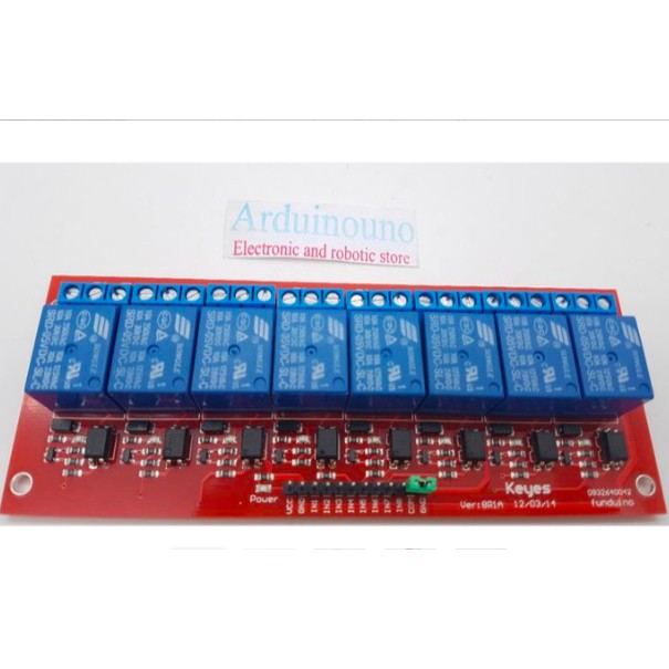 relay module 5V 8 channel high quality red board pcb KEYES brand mark