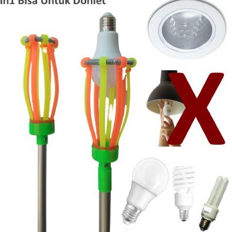 [PRODUK LN0IN] Tongkat Stick Ganti Lampu Alat Bantu Pengganti Bohlam Pasang Putar NSM N0N