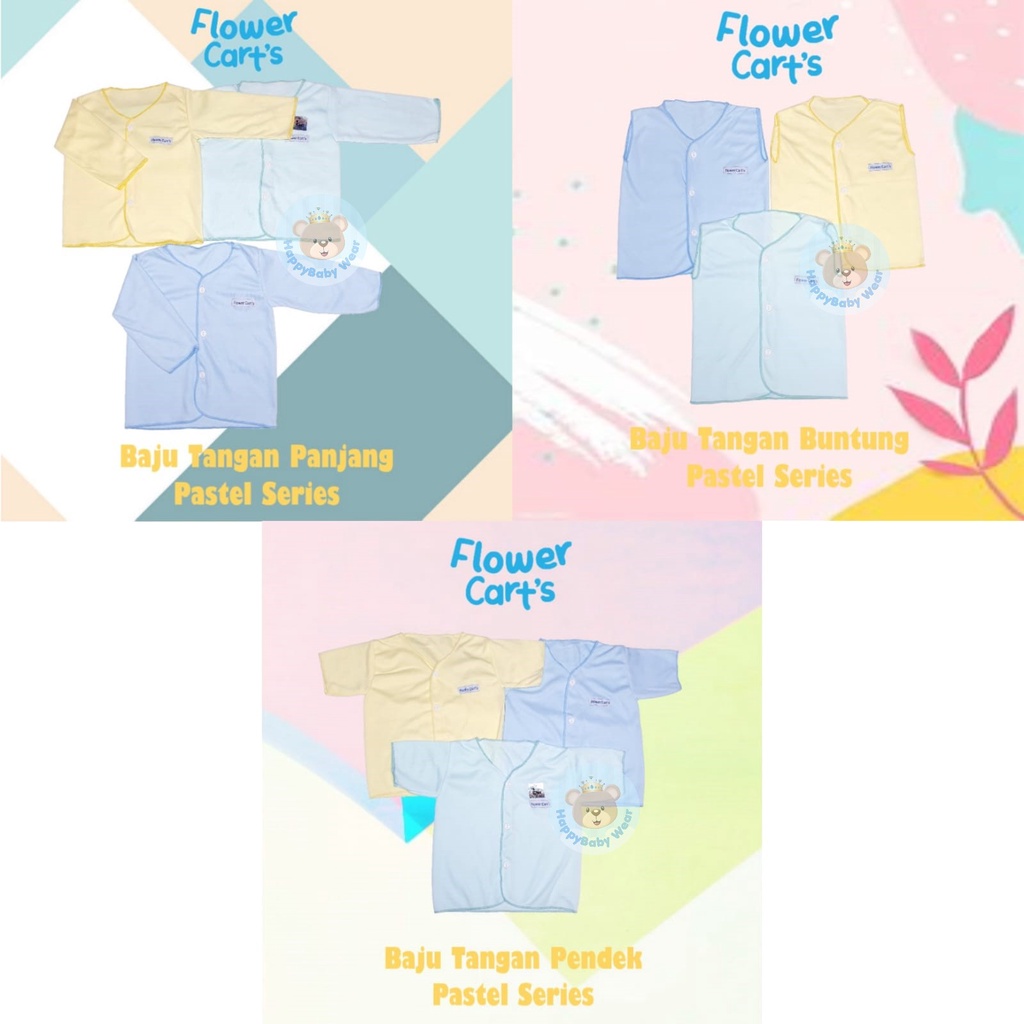 Baju Bayi Newborn Pendek/Panjang/Buntung 0-6 bulan FLOWER