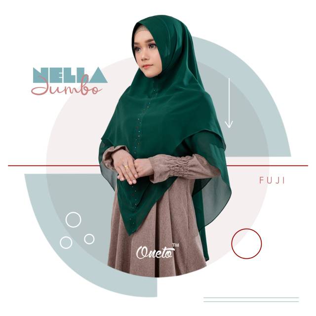 KHIMAR JILBAB SYARI NELLA JUMBO ORIGINAL ONETO HIJAB
