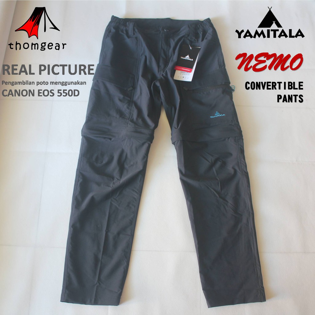 Thomgear Yamitala Nemo Convertible Pants Celana Panjang Gunung Outdoor Hiking Sambung Pria Wanita Dewasa Quickdry Stretch Elastis