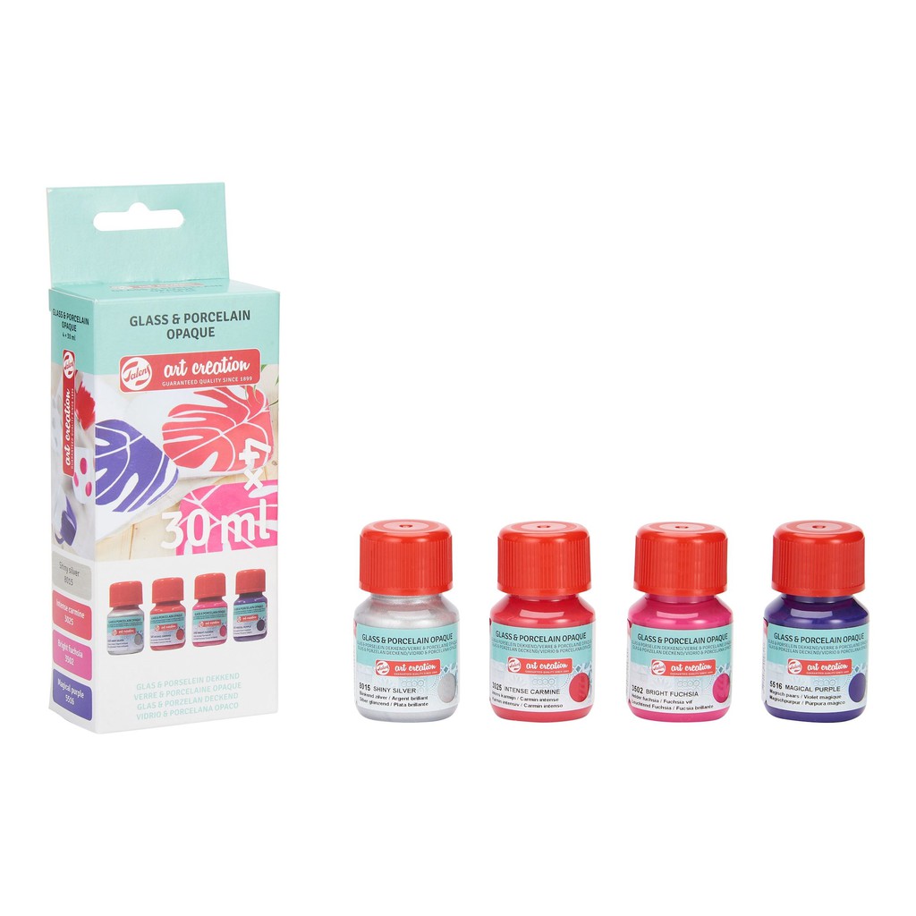 

Talens Art Creation Glass & Porcelain Opaque Set 4x30ml Pink Silver