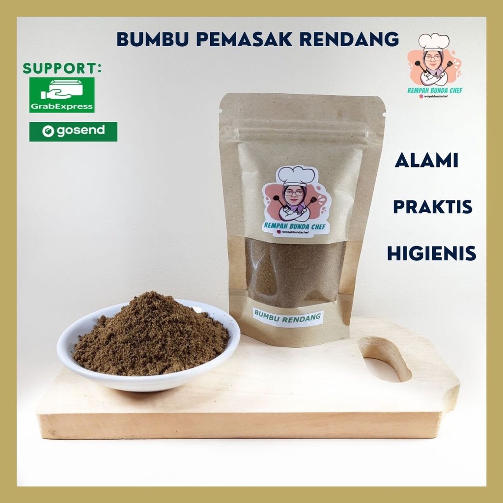 

Bumbu Pemasak Rendang Halus Rempah Bahan Masakan Praktis Murah 50 Gram