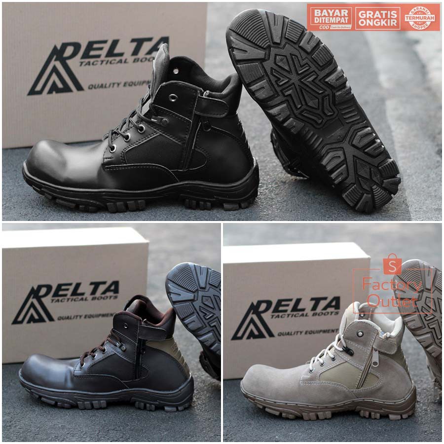 SEPATU BOOTS DELTA CHEAP PENDEK SEPATU PRIA HIKKING SAFETY TOURING TERMURAH !!!