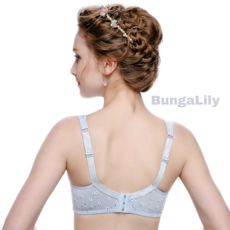 TALLY 208 Nursing Bra BH Ibu Menyusui Motif Bunga