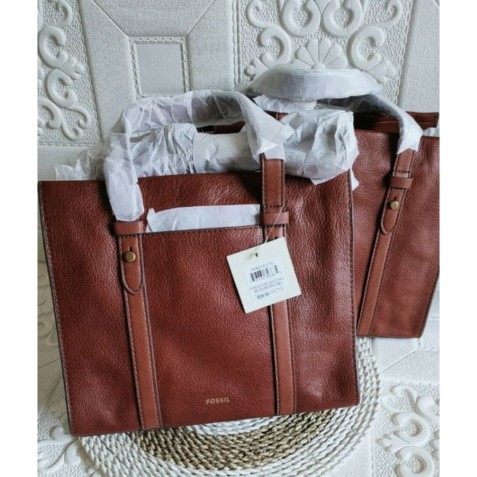 Tas Wanita FossilOriginal Kingston Satchel Brown