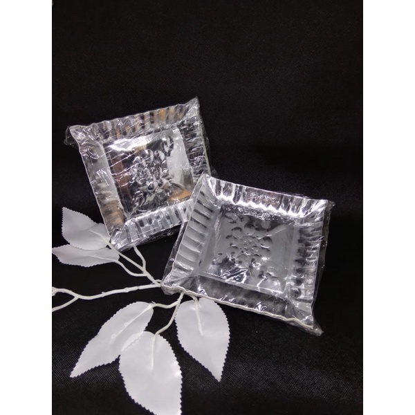 Piring Kue Tart Kertas / Piring Buah / Piring Kertas Silver