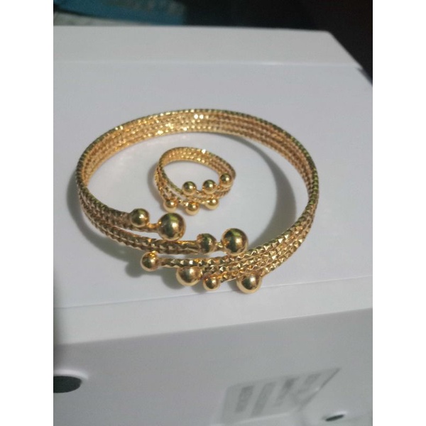 gelang tangan wanita free cincin motif melintir asli anti luntur