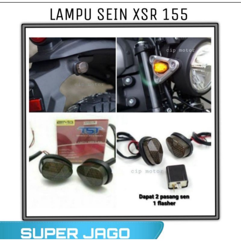 Paket Lampu Sen Sein  Depan Blakang Plus Flasher XSR 155 LED