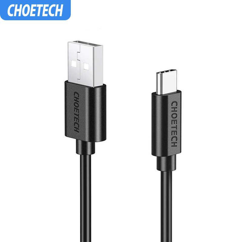 Mall Bisa COD CHOETECH Kabel Charger USB Type C Hi Speed 3A 1 Meter - AC0002 - Black Berkualita