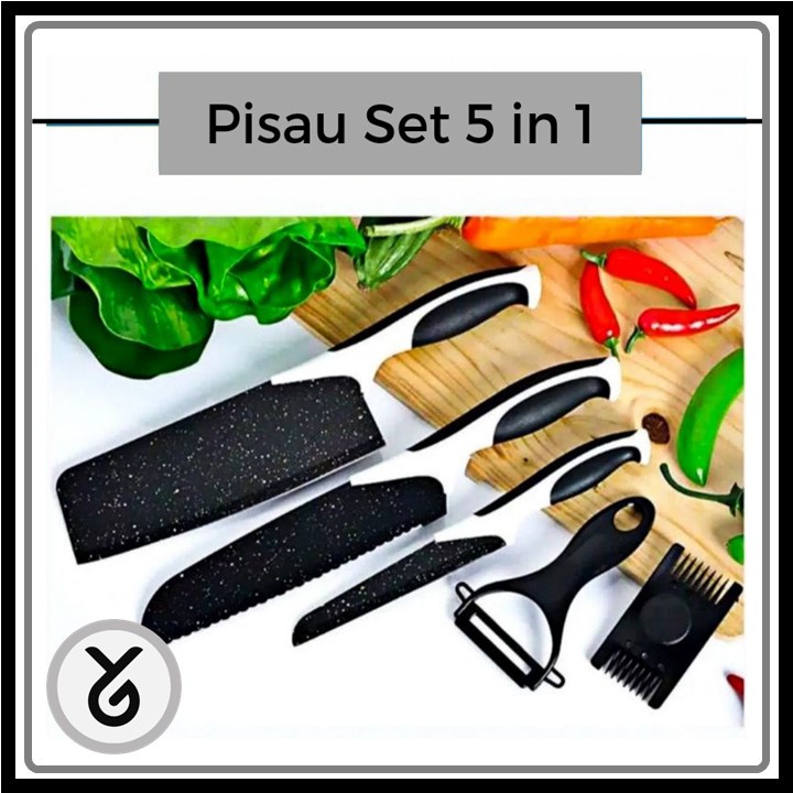 Pisau Dapur Set 5pcs