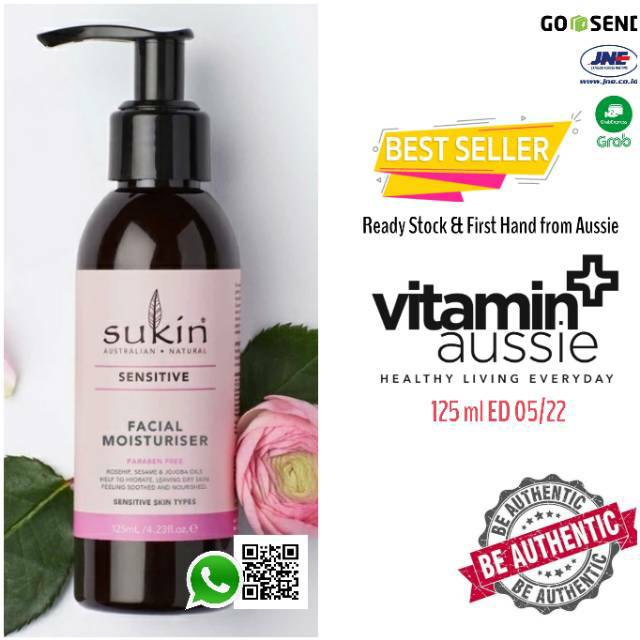 sukin sensitive facial moisturiser 125ml