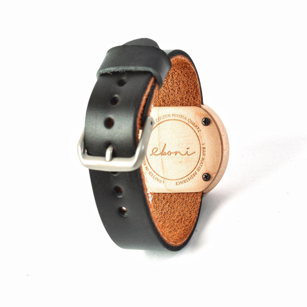 Eboni - Jam Tangan Kayu Mini Maple 2.0 Black / Wooden Watches