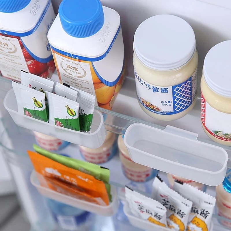 [Unggulan] 1set Organizer Kulkas Dapur Stackable Boxes/Adjustable Fresh Food Container/Home Fresh Storage Containers Organizer Accessories/Kotak Penyimpanan Kulkas