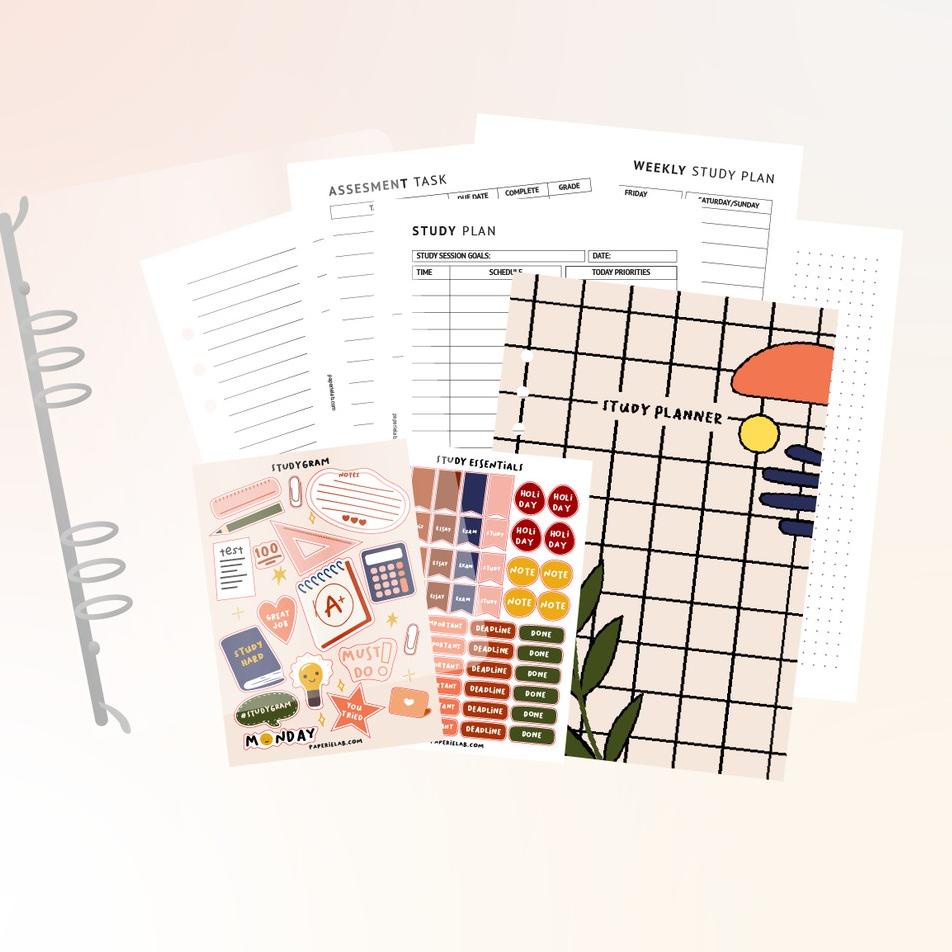 

TRXa1A9m-- Paperie Lab - A5 Study Planner Bundle Set