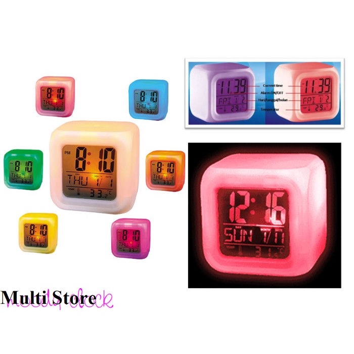 JAM MOODY KUBUS BERUBAH 7 WARNA MOODY CLOCK GROSIR ECER