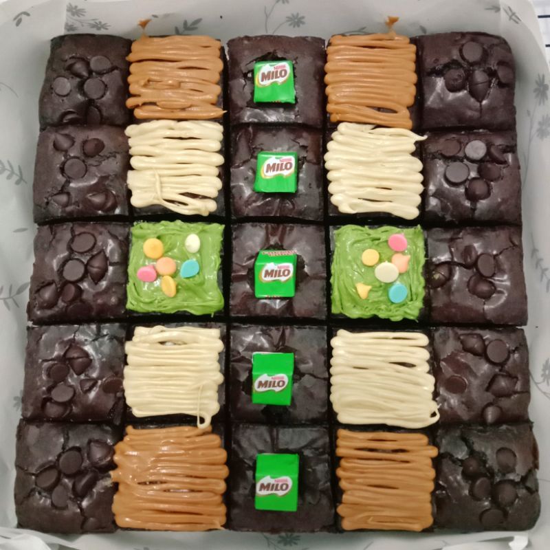 

brownies mix toping