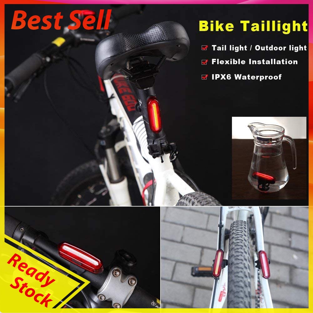 COB LED Mountain Road Bike Rear Warning Lights 120LM Bicycle Taillight