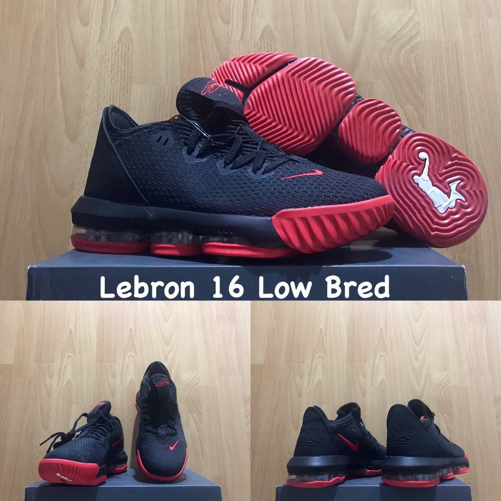 SEPATU BASKET NIKE LEBRON 16 LOW BRED REPLIKA BOX ORIGINAL