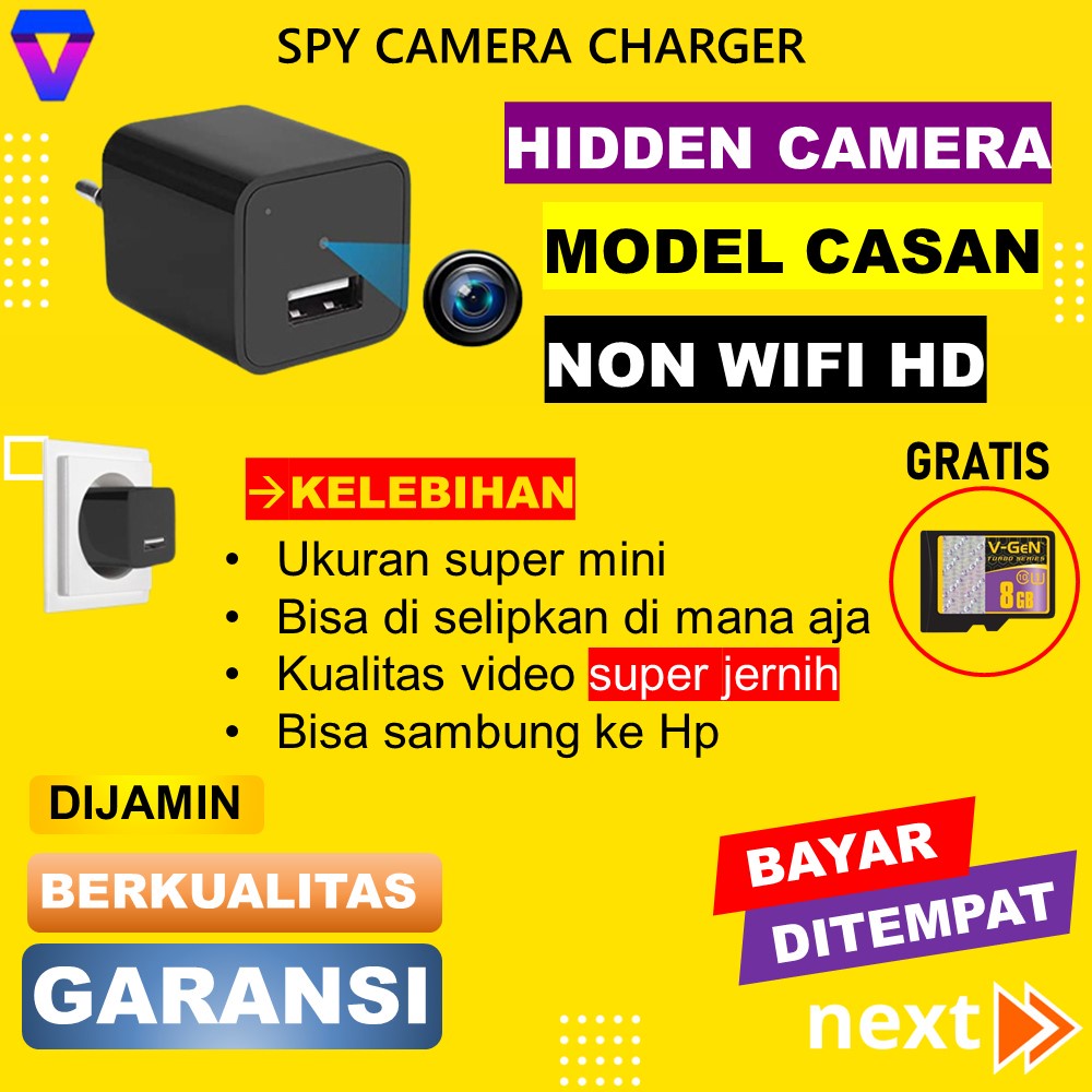 KAMERA MINI TERSEMBUNYI TANPA KABEL CAMERA PENGINTAI MINI HD TERSEMBUNYI PENGINTIP KECIL CCTV MODEL CHARGER KAMAR MANDI USB SPYCAM SPY CAMERA HIDDEN CAM MATA MATA JS43