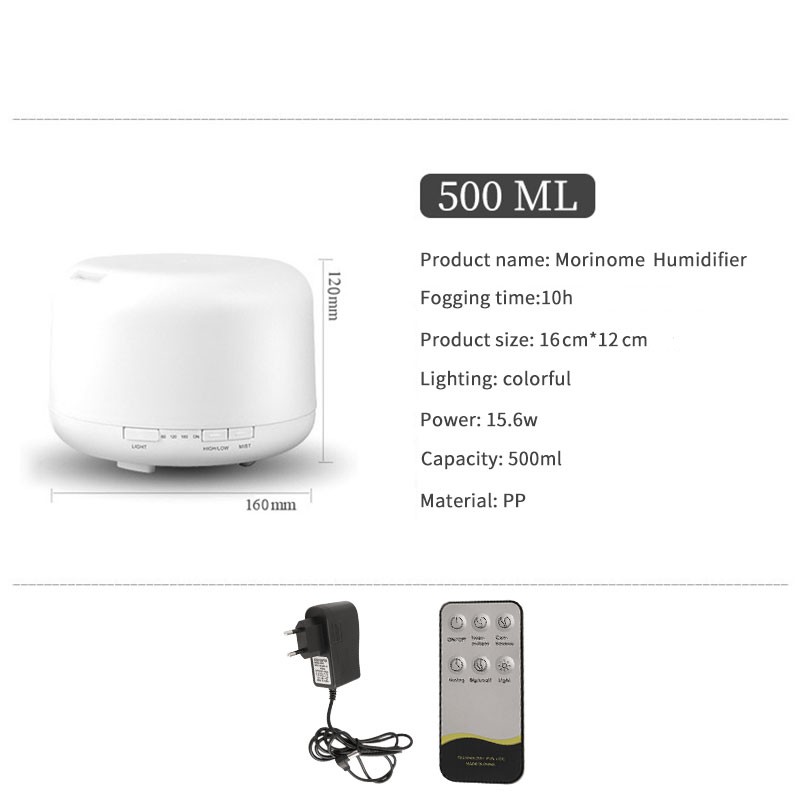 Humidifier Disfuser Aromaterapi 500ML REMOTE COD TIDAK FREE OIL-8