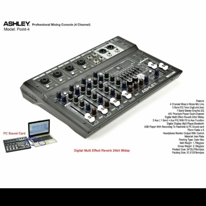Ashley point 4/mixer audio ashley point 4