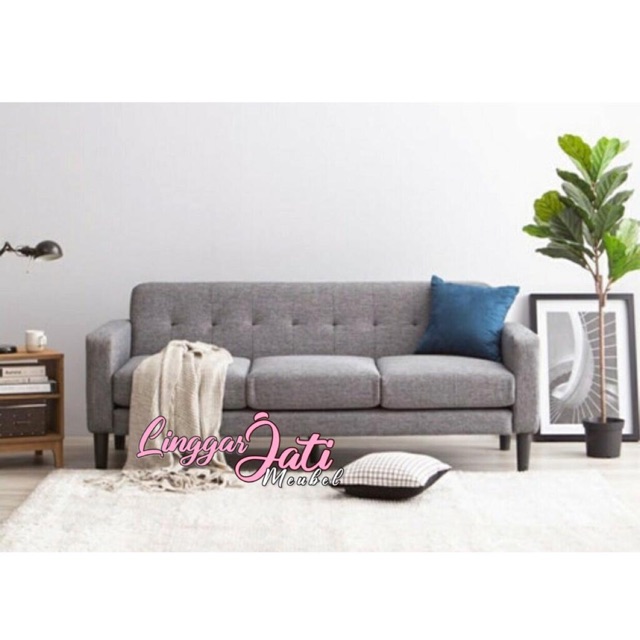 FLASH SALE Sofa Retro 3 dudukan Sofa Scandinavian Sofa Minimalis Sofa