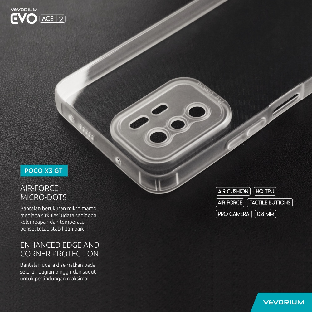 VEVORIUM EVO ICE Xiaomi Poco X3 GT Softcase Soft Case Anti Crack