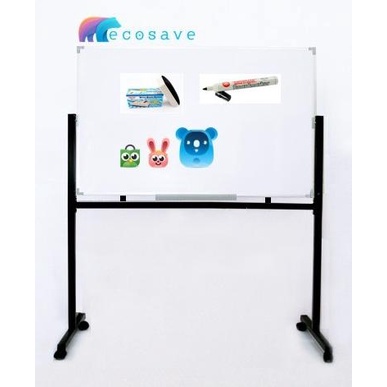 

---Terbartu--- Whiteboard Standing Magnetic 120x180 cm EcoSave + Ongkir