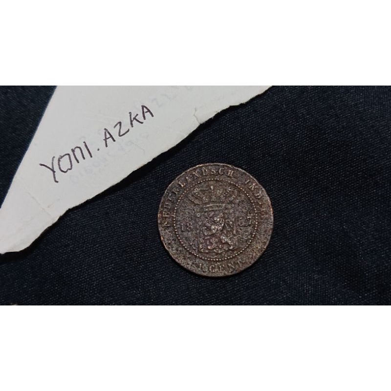 1 cent#sen nederlandsch indie tahun 1857 nomer 10
