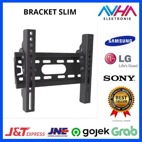 BREKET TV LED LCD STANDAR SLIM IMPORT 17-43 INCH