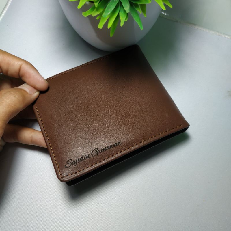 Caliandravieri CVZ Dompet Kulit Asli Pria Gratis Ukir Nama