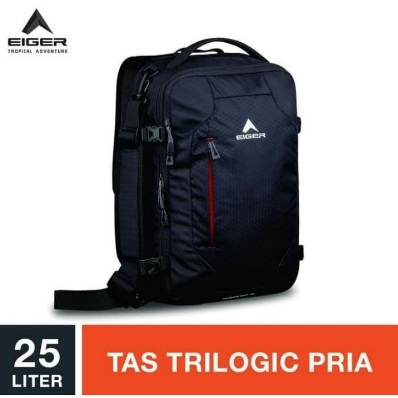 TAS NAVIGATOR EXIOS TRILOGIC BAG 25L EIGER1989/HITAM ORIGINAL PRODUK