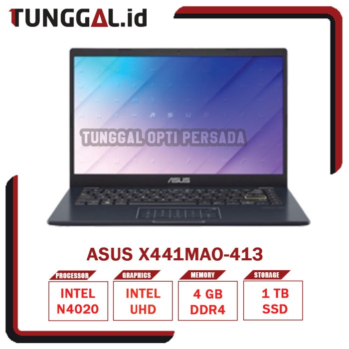 ASUS X441MAO 411 412 413 414 INTEL CELERON N4020 4GB 1TB 14" HD W10