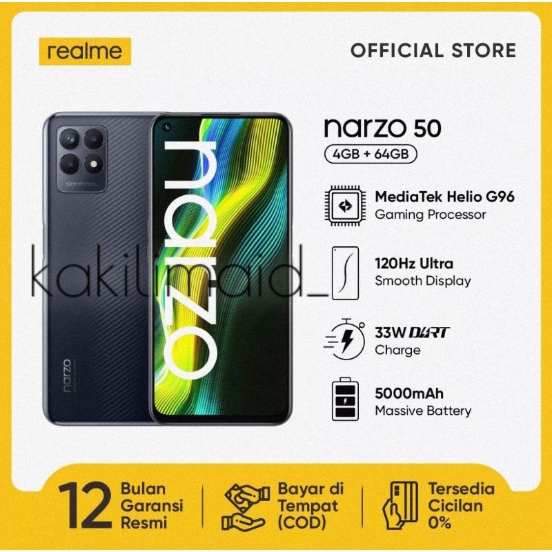 Realme Narzo 50 4/64 Garansi Resmi
