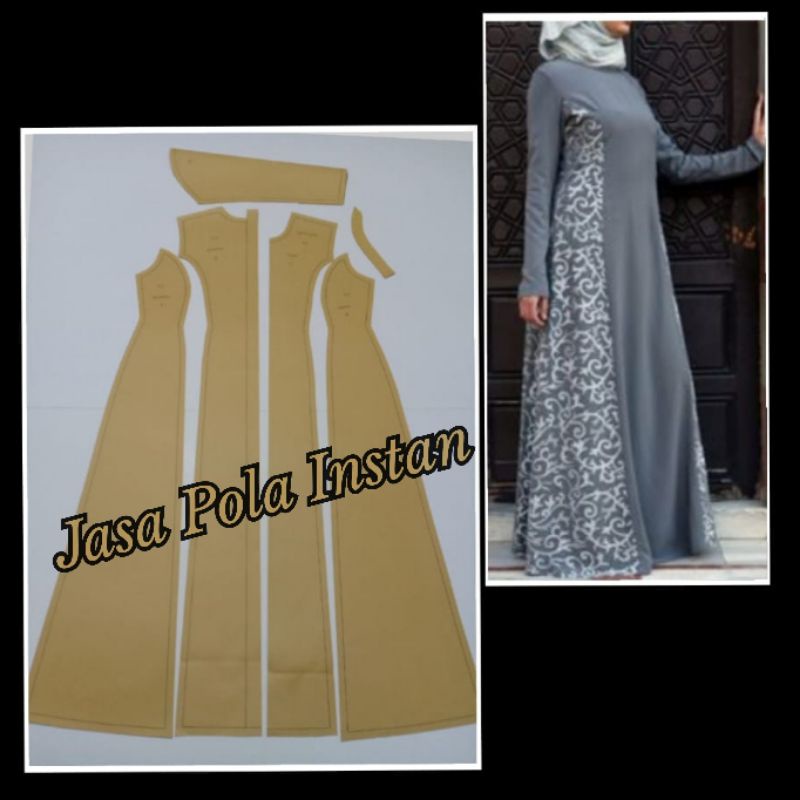pola gamis pias