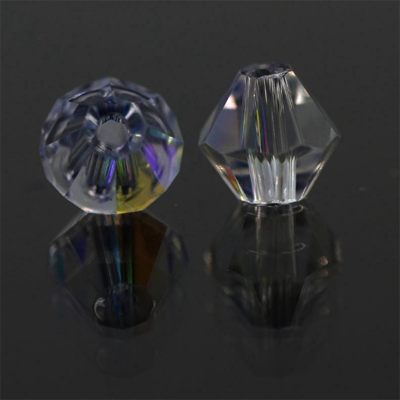 Manik-Manik Kristal Clear Ab Warna Untuk Membuat Perhiasan Kalung Diy