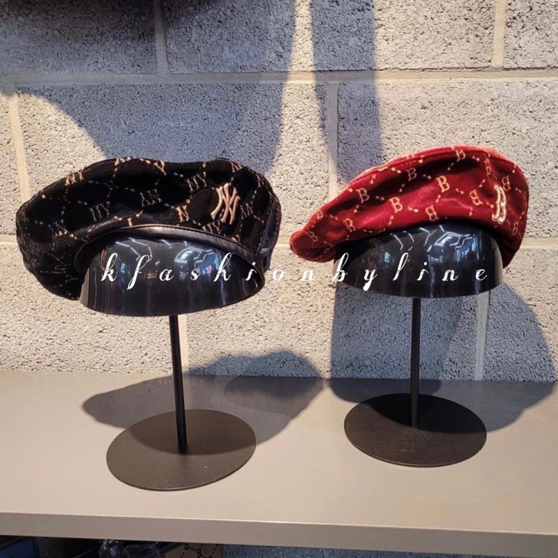 MLB Diamond Monogram Velvet Beret