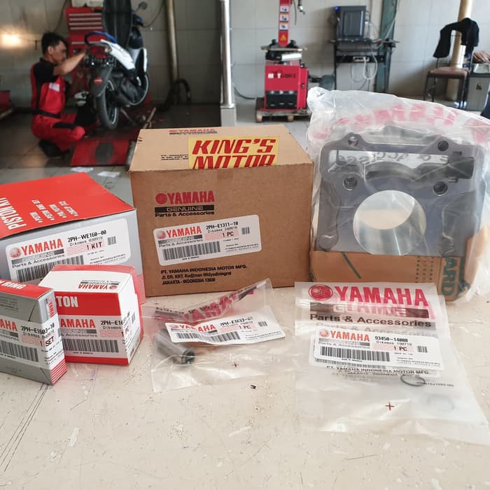 BLOK SEHER, PISTON KIT MIO M3,Z,S,SOUL GT,FINO FI, XRIDE ASLI YAMAHA