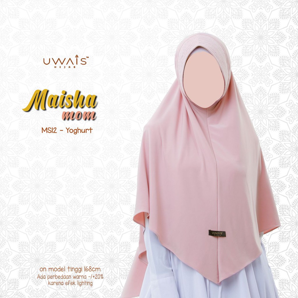JILBAB INSTAN BERGO MAISHA KERUDUNG KAOS JERSEY  POLOS ANTEM UWAIS HIJAB SYARI TERBARU BEST SELLER-Yogurt
