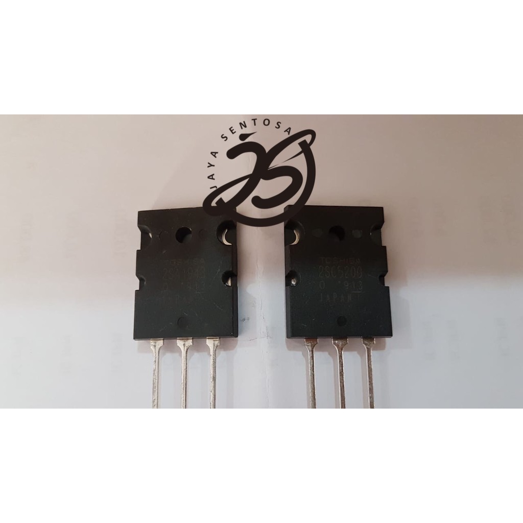 Transistor Toshiba ASLI A1943-C5200, 2SA1943-2SC5200, A 1943 - C 5200 JAPAN (ORI) 230V - 15A - 150W-1