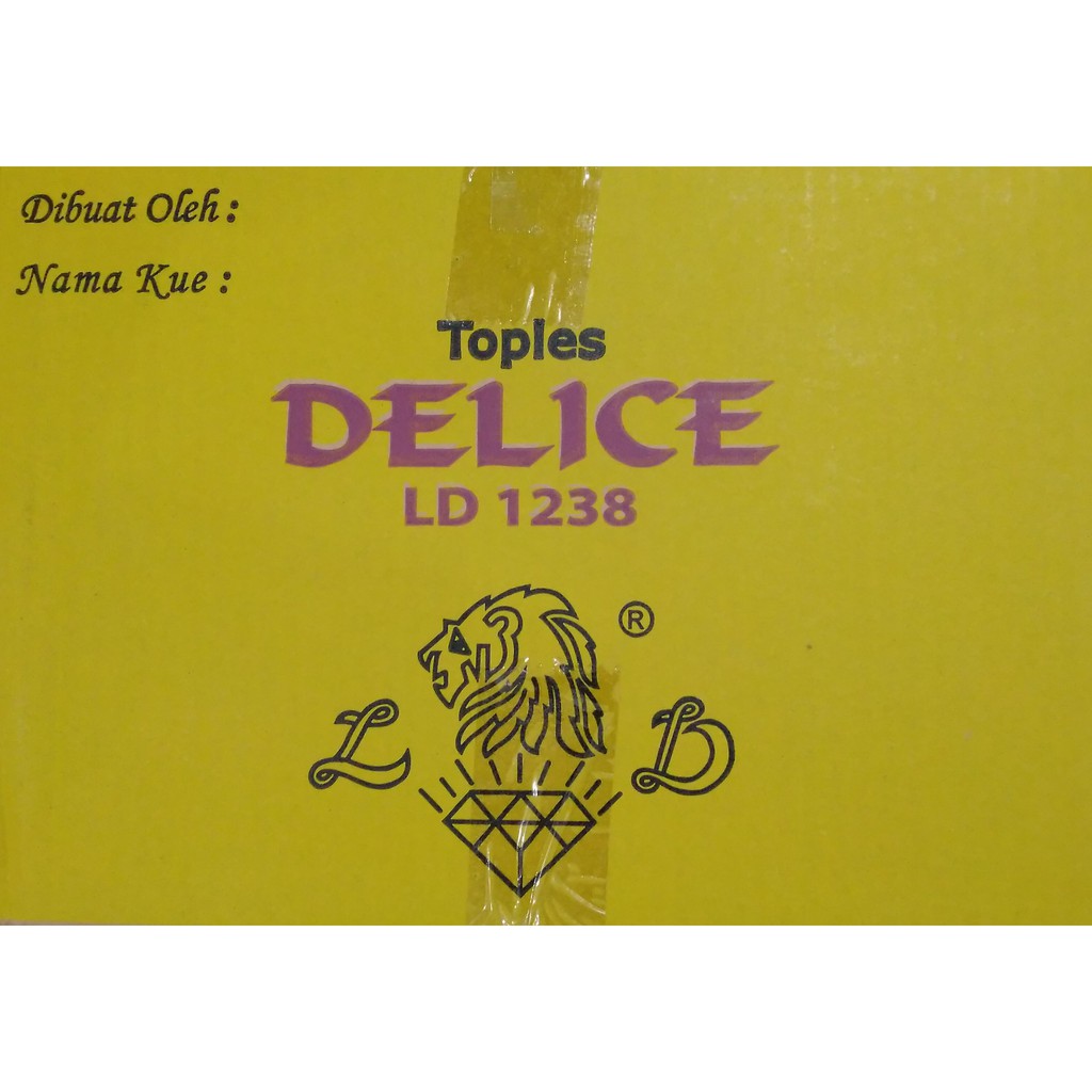 Toples Delice LD 1238/500gr/500 gr | Toples Bulat/Tabung Kue Kering/Nastar