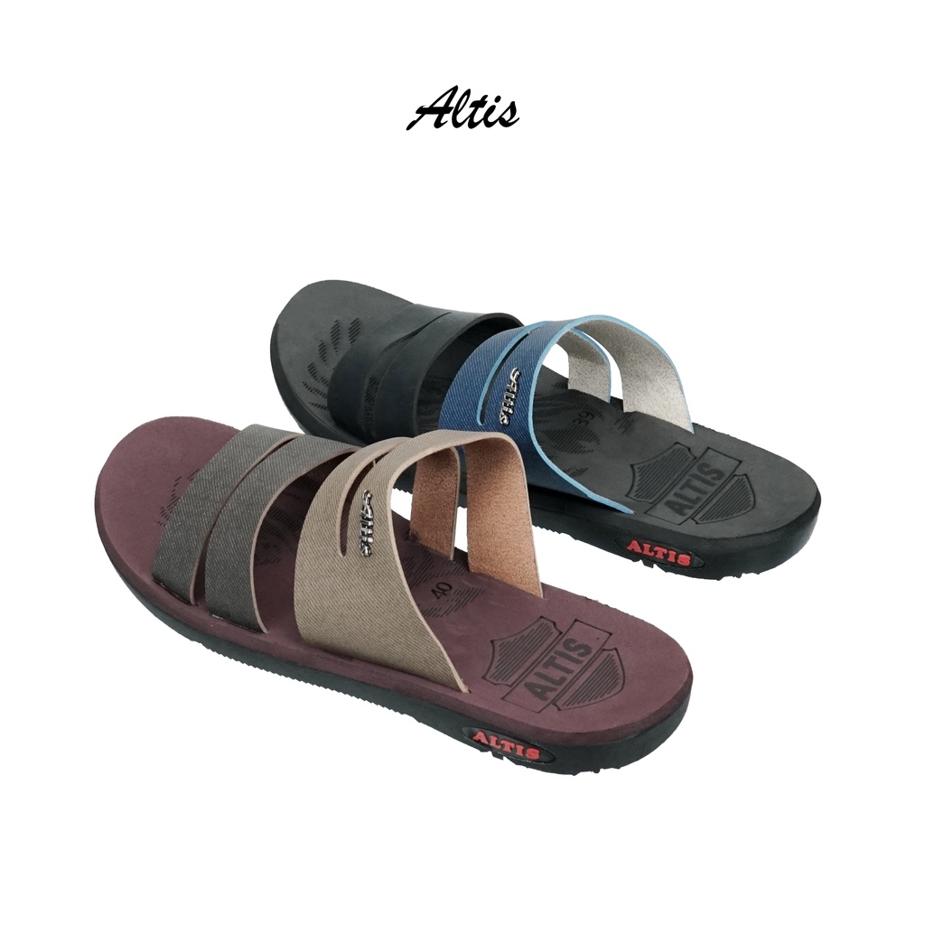 Sandal Slop Kulit Casual Pria - Dragon 03