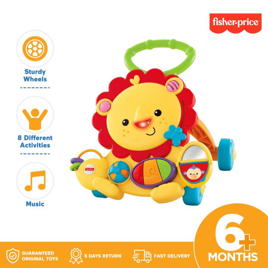 Fisher Price Musical Lion Walker & Zebra Walker Baby Belajar Jalan Bayi Dorongan