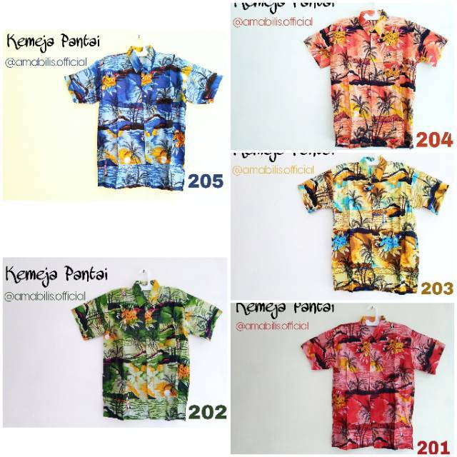 Kemeja pantai baju santai rayon halus adem nyaman dipakai hem bali cowok baju bunga motif kelapa